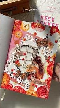 deskcosmos.com🍊Orange Journal 🧡#asmr #journaling #scrapbook #artjournal #diycrafts #journalwithme