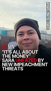 Vice President Sara Duterte says she is unfazed by talk of a new impeachment bid, calling the move predictable and driven by money. Speaking amid renewed speculation at the House, Duterte said past impeachment efforts followed the same pattern, alleging that fundraising and political maneuvering were behind attempts to file complaints against her. There is still no formal impeachment case on the table, but Duterte said she is prepared and not rushing to react. With the Supreme Court ruling that 