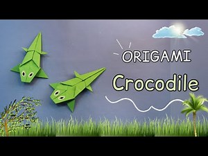 How to make a Paper Origami Crocodile/ ORIGAMI CROCODILE STEP BY STEP TUTORIAL