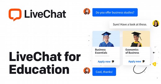Live Chat for Education 🎓 Solution | LiveChat.com