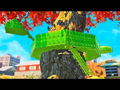 Building A HUGE TREE House BASE in Grounded