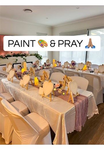 such a dreamy set up request , the theme was #hightea inspired how cute are the tea pot & tea cup decor features 🌸 #teaparty #paintandpray