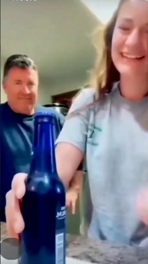 CHOPPING THE BOTTLE CAP OFF CHALLENGE #shorts