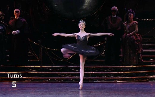 芭蕾舞剧中最难动作 32周fouetté(又名挥鞭转 单足立地/趾尖旋转)