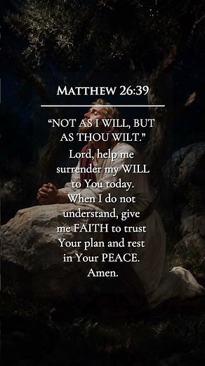 Not As I Will, But As Thou Wilt ✨ Matthew 26:39 | Jesus Prayed In Surrender #christian #faithingod
