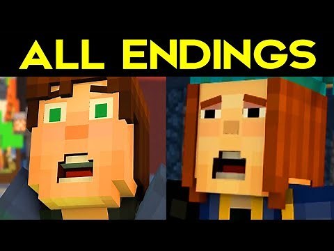 Minecraft Story Mode Season 2 ALL ENDINGS (Bad Ending 1 + Good Ending 2) + SECRET ENDING