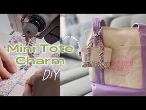 FREE SEWING PATTERN Viral Trader Joe’s Inspired Mini Tote Charm DIY Tutorial by cutnsewsimply