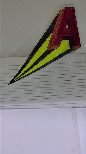 3D Floating Letter A | Easy Anamorphic Illusion ✏️