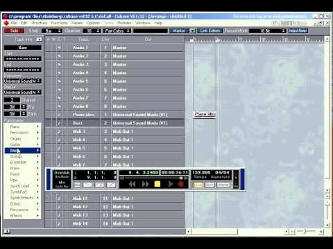 Steinberg Cubase VST-32/5.1 Complete Tutorial #01: Eight Steps To Your First Midi Recording