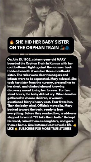 🔥 SHE HID HER BABY SISTER ON THE ORPHAN TRAIN 🚂🧥🔥