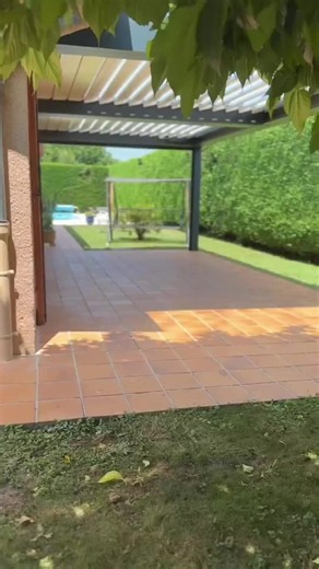 Pvdf Motorized Waterproof Pergola Luxury Garden Aluminium Louver Pergola With Led Strip Lights - Buy Product on Alibaba.com