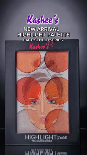 Kashee's Makeup Castle on Instagram: "✨ Kashee’s New Arrival – Highlight Palette (Face Studio Series) ✨ Glow like a goddess with Kashee’s luxurious Highlight Palette, designed to give your skin the perfect luminous finish. Featuring beautifully curated shades from soft champagne to warm bronze, this palette enhances your natural features with a radiant, seamless glow. 💫 Silky smooth texture 💫 Highly pigmented & blendable 💫 Perfect for all skin tones 💫 Ideal for day to night glam Whether you 