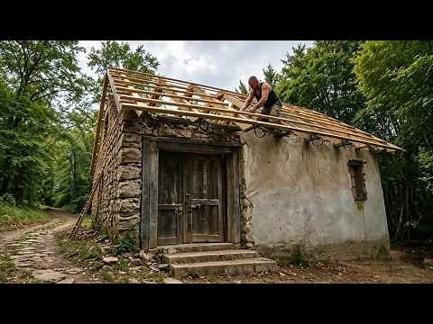Man Restores a 30-Year-Old Abandoned Stone House Deep in the Forest | by ‪@luxonbushcraft‬