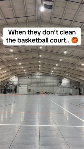 This is what happens when they don’t sweep the basketball court #basketball #hooper #basketballshoes #basketballplayer #bball | Grip Spritz