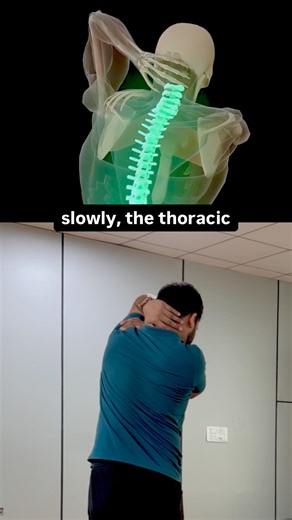 1 Simple Exercise to Release Upper Back & Shoulder Tension | Thoracic Spine Mobility #cervicalpain