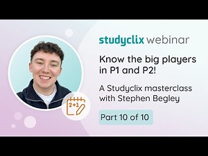 Big players in Paper 1 & Paper 2 | Studyclix Masterclass - Maths Section 10