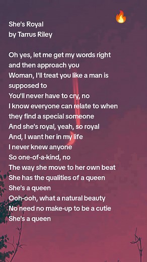#shesroyal #tarrusriley #reggae #song #lyricsvideo #fyp | she royal tarrus riley