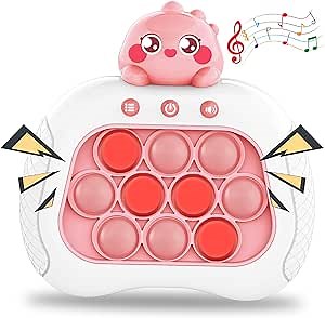 weirtoya Fast Push Game, Pop Bubble Fidget Toy Quick Push Light Up Popping Game Toys for Ages 4-12, Birthday Gifts for Boys & Girls & Teens (Unicorn)