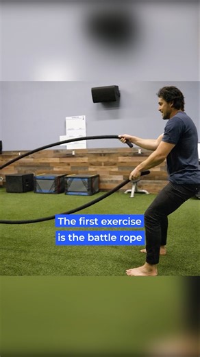 Battle rope exercise for back pain relief