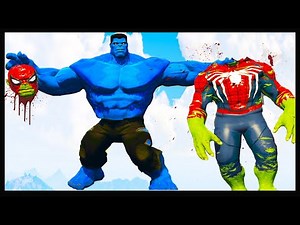 BLUE HULK VS HULK -SPIDER-MAN - EPIC BATTLE
