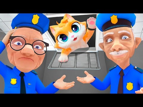 Hiding From THE POLICE In Secret Room - I Am Cat VR