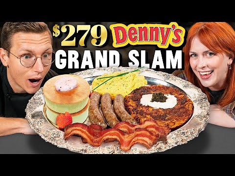 $279 Denny's Grand Slam Taste Test | FANCY FAST FOOD