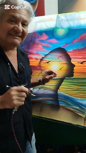 Técnicas de Aerografía Artística. Paso a Paso Efectos de Paisajes Marinos Maestro Irán Caro #aerografia #pinturaacrílica #pinturaartistica #airbrush #artesplásticas #artesvisuales #ilustraciòn #aerografiapasoapaso #aerografopasoapaso #dibujo #pintura #pinturasobretela #pinturatextil | Maestro Irán Caro, Aerografía Artística Paso a Paso