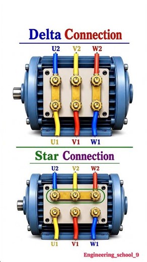✅ Star Connection vs Delta Connection | 3 Phase Motor Wiring Explained | Delta & Star Connection 😱