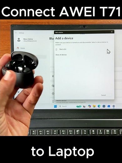 Connect Awei T71 to Laptop