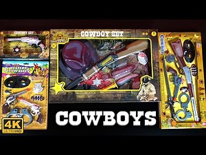 Cowboys Play Set !!! Western Cowboys Toys Guns & Equipments (4K)