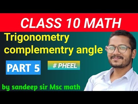 Class 10 math | Trigonometry complementry angle | part 5 Class 10 math CBSE TRIGONOMETRY