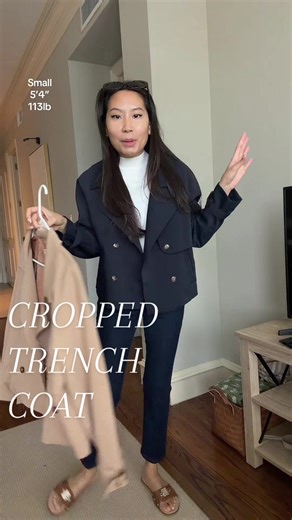 Affordable Cropped Trench Coat for Spring Fashion