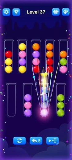 Ball sort puzzle challenge level 37