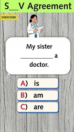 Daily English Grammar Quiz | Subject Verb Agreement Made Easy #EnglishGrammar #GrammarQuiz