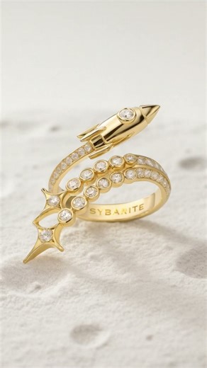 Sybarite Jewellery - Fly Me To the Moon Ring #sybaritejewellery #jewelleryart #jewelry