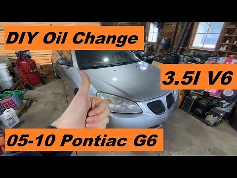 How To Change Oil Pontiac G6 3.5L v6 05 06 07 08 09 10 2005 2006 2007 2008 2009 2010