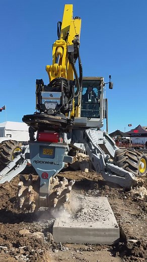 13K views · 99 reactions | @kevinsoller showcasing the @rockzone_americas Rock Wheel at @theutilityexpo Follow @diggersanddozers and SUBSCRIBE to us on YouTube! #excavator #trucks #cat #caterpillar #liebherr #komatsu #hitachi #volvo #bobcat #jcb #hyundai #case #johndeere #heavyequipment #heavymachinery #constructionequipment #constructionmachinery #construction #demolition #quarry #mining #diesel #oilandgas #machine #machinery #operator | Diggers & Dozers | Facebook