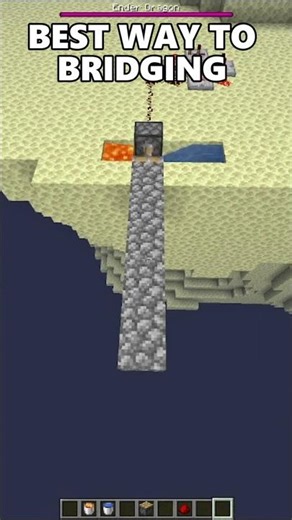 Automatic Bridging In End #shorts #minecraft