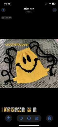 Smiley Drawstring Backpack Knitting Tutorial
