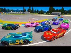 Cars Next Gen Le Mans Race — McQueen vs Jackson Storm Flip Dover Herb Curbler & Friends
