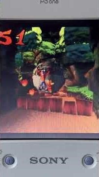 OG Crashbandicoot Boulders level on PSone lcd screen console