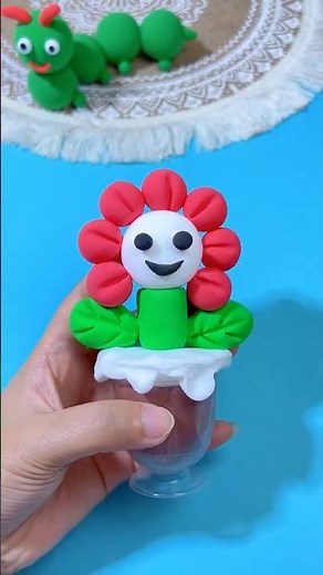 Easy Origami |Use super light clay to make a beautiful mini colorful flower pot#origami #diy