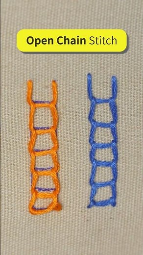 Open Chain stitch tutorial #embroidery #stitch #chainstich