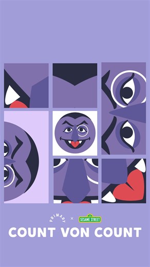 Primary on Instagram: "One! Two! Three! Count Von Count is here! 🧛‍♂️💜Happy, helpful, and always finding the fun in numbers, with plenty of counting (and organ playing) along the way."