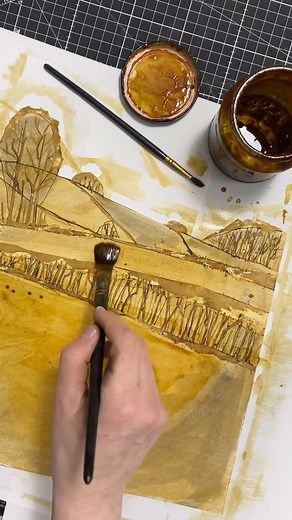Jenny Mccabe on Instagram: "The making of a collagraph plate and print Made from cardboard and varnish once i have drawn out the image i carve away at the surface of the card peeling back areas to make them more rough and then i coat the whole plate in varnish and build up layers of varnish to create highlights and textures . the print I have to run ink into the surface of the card and polish it off - the ink is held in the cracks and textures - when I put it through the etching press with damp 