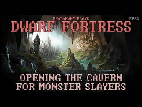 Opening the Cavern for Monster Slayers in Dwarf Fortress - Birth of a Dwarven City // EP23