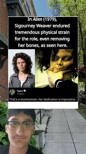 In Alien (1979),Sigourney Weaver endured tremendous physical strain for the role,