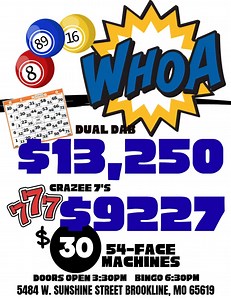 🎉🎱 SUNDAY NIGHT BINGO WILL BE POPPIN 🎱🎉 🔥 DOUBLE the Progressives = DOUBLE the CHANCE to WIN BIG! This Sunday at The Barnhouse, we're raising the stakes with TWO MASSIVE progressive jackpots: 💰 DUAL DAB PROGRESSIVE – $13,250 💰 CRAZEE 7 PROGRESSIVE – $9227 🕓 Doors open at 3:30PM 🎉 Bingo starts at 6:30PM sharp! Bring your lucky daubers, your crew, and your game face—you do NOT want to miss this one. 🍀 📍5484 W Sunshine, Brookline, MO 65619 #BigJackpots #ProgressiveBingo #WinBig #TheBarnh
