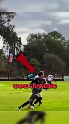 He saved his team without even kicking the ball😱