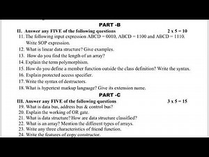 2nd puc computer Science mid term model question papers 5. 2021